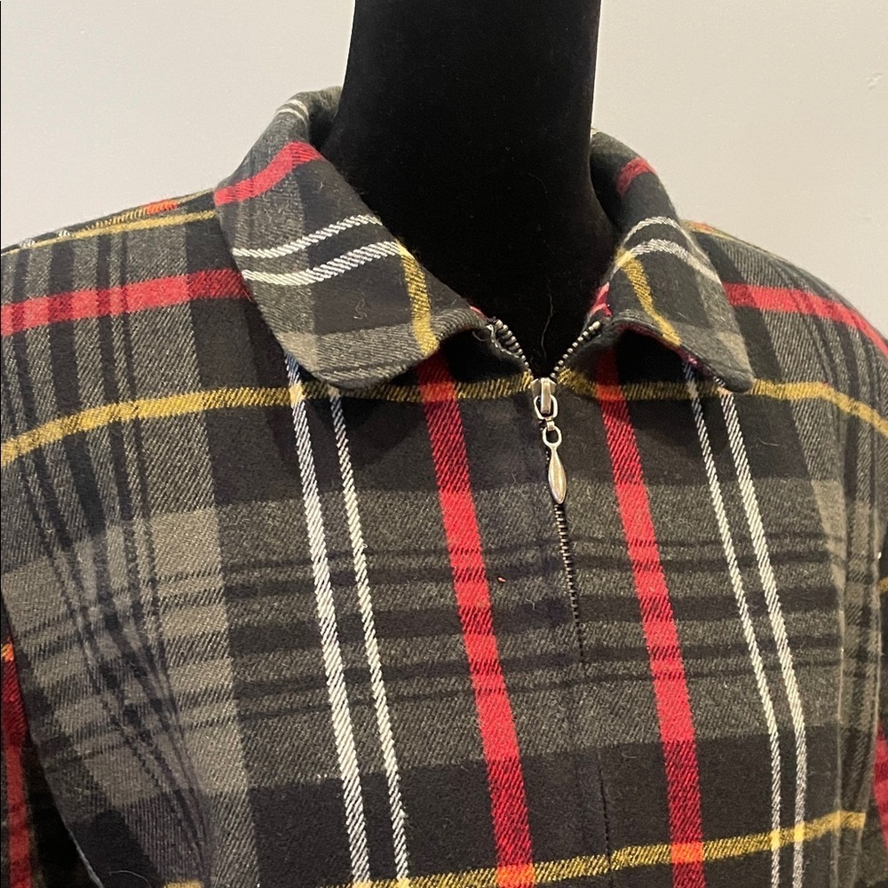 Plaid Jacket with Red and Yellow Stripes Liz Claiborne villager size 10 - Picture 2 of 2